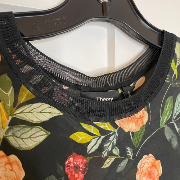 Theory Lewie Sleeveless Floral Dress, Size M - Picture 8 of 9